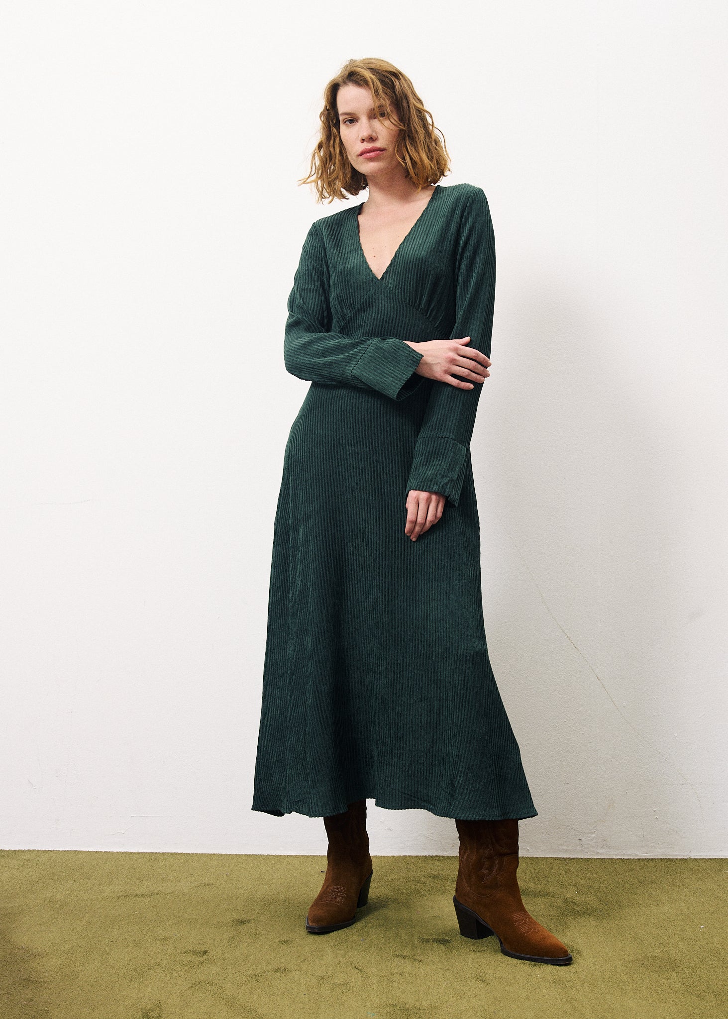 Lisna Dress / Forest Green