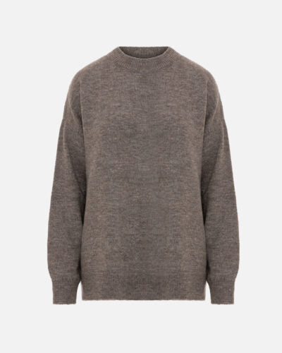 Oversized Knit Sweater / Grey