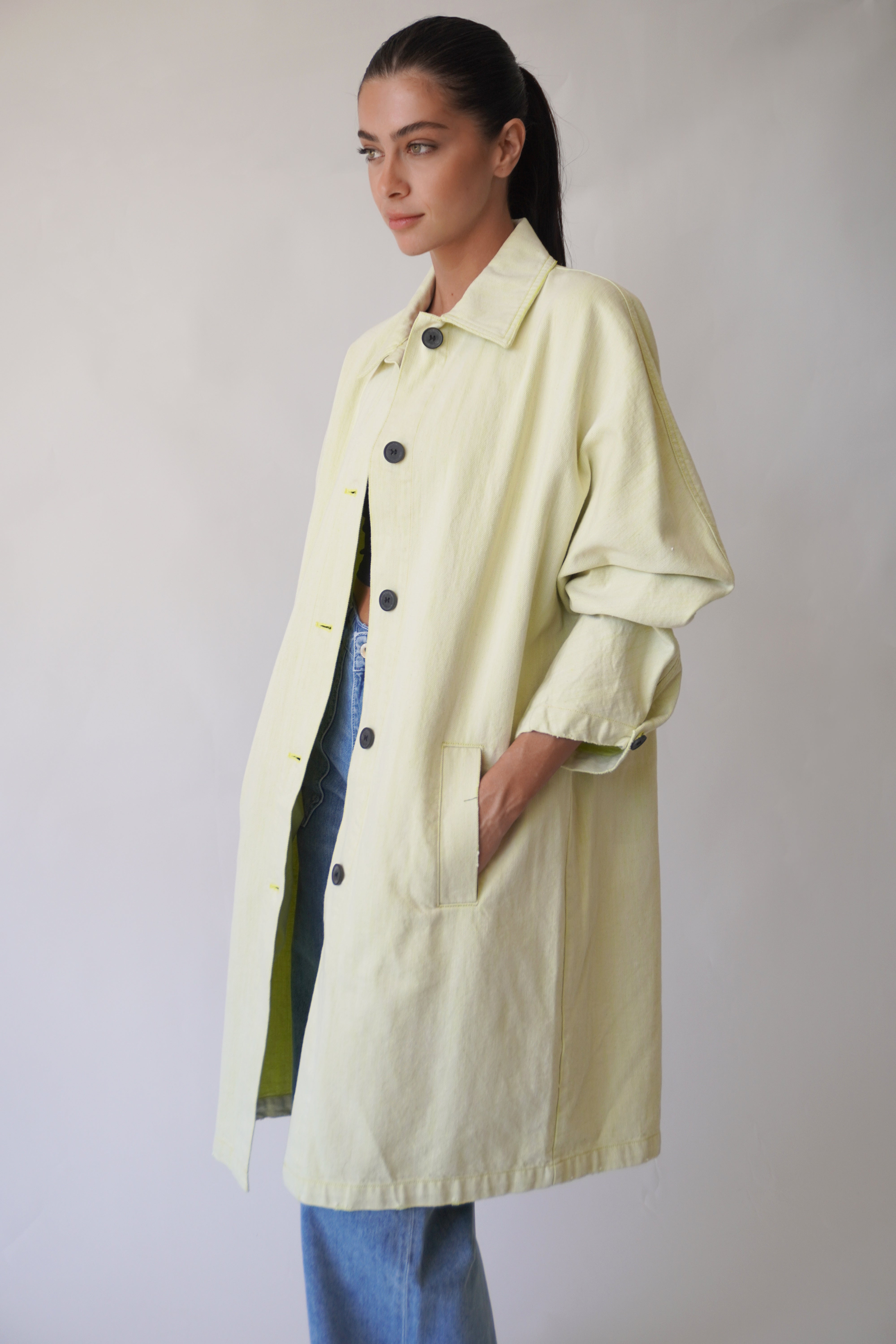 Tatiana Trenchcoat / Lime