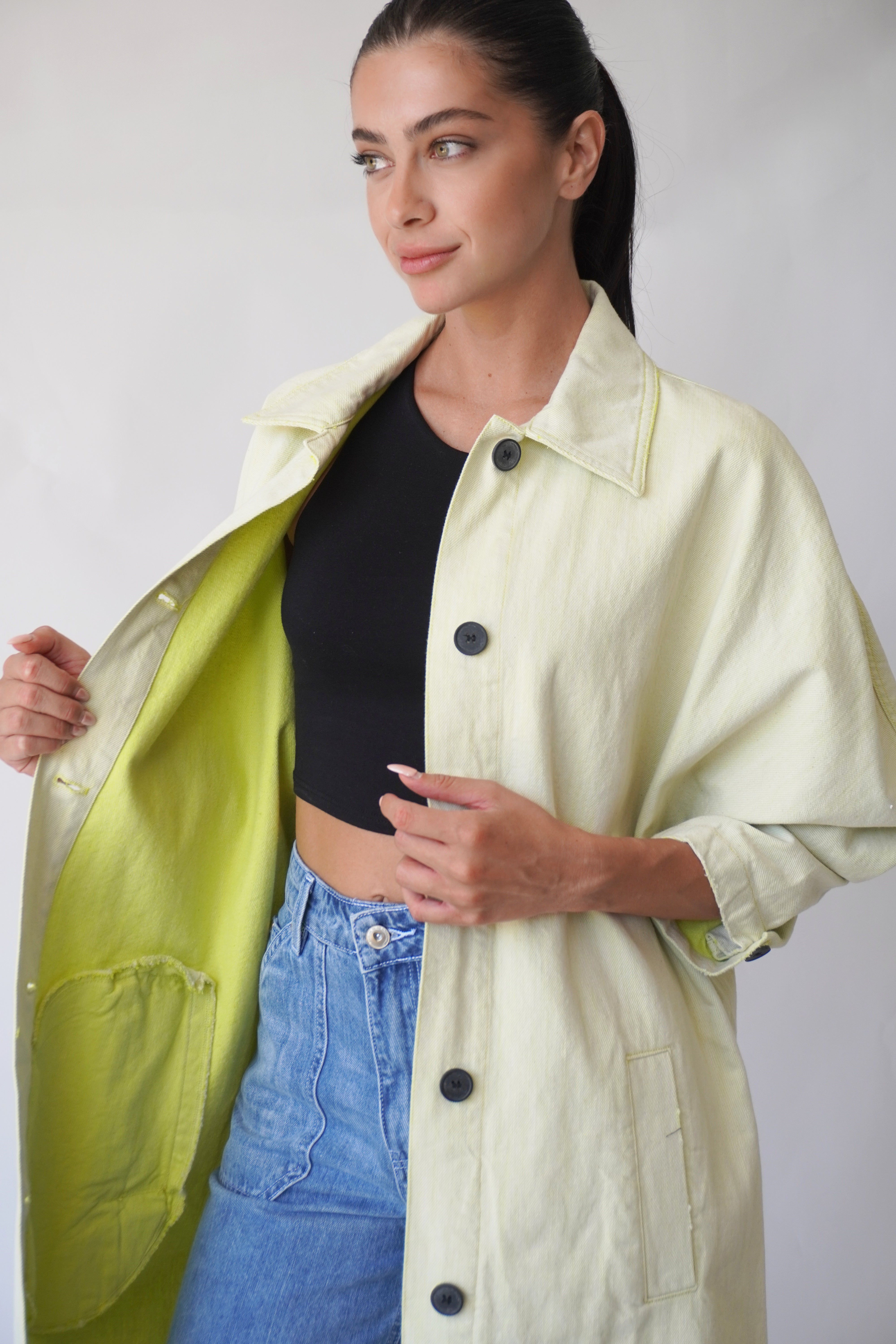 Tatiana Trenchcoat / Lime