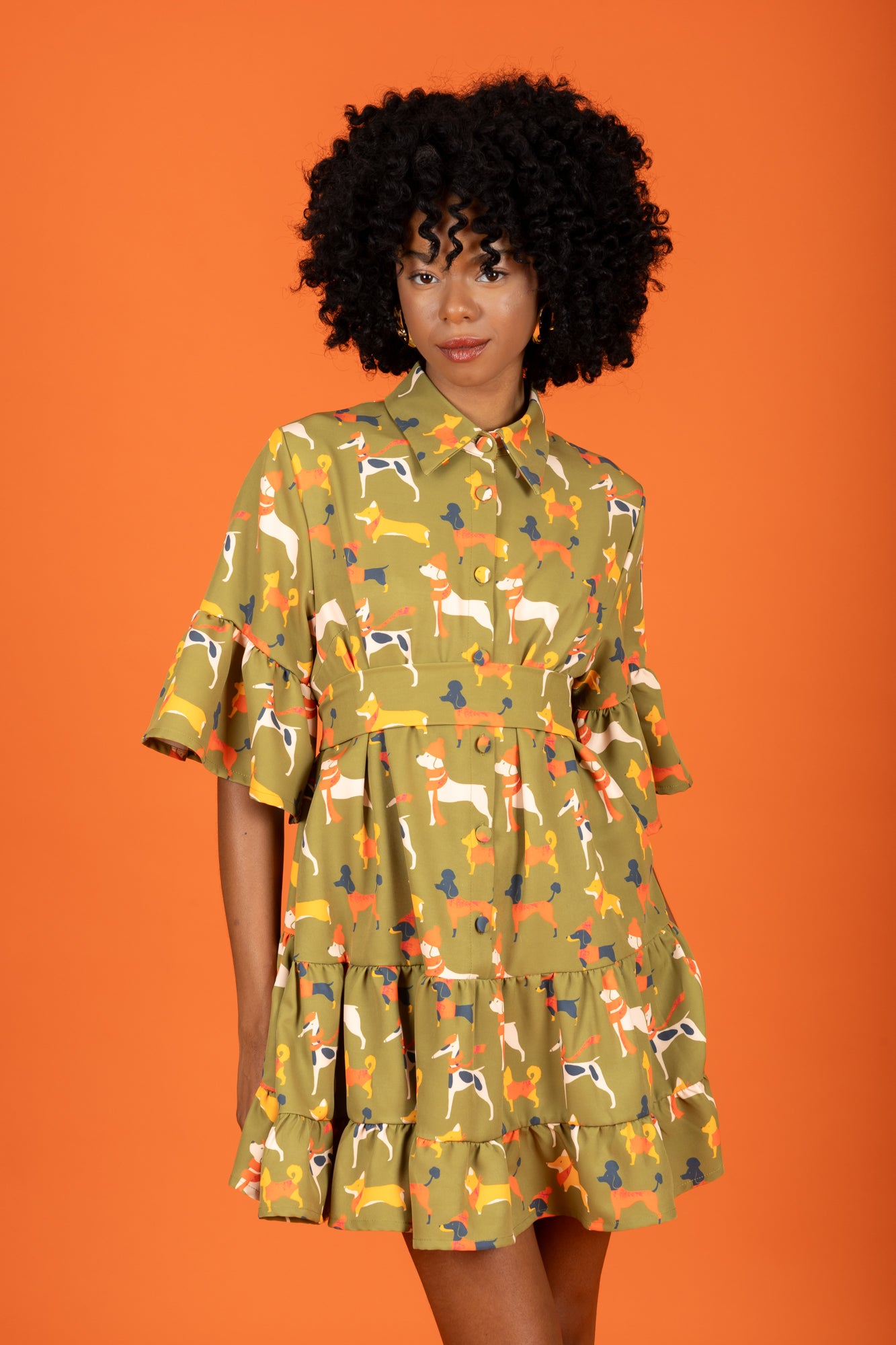 Poodle dress / Olive