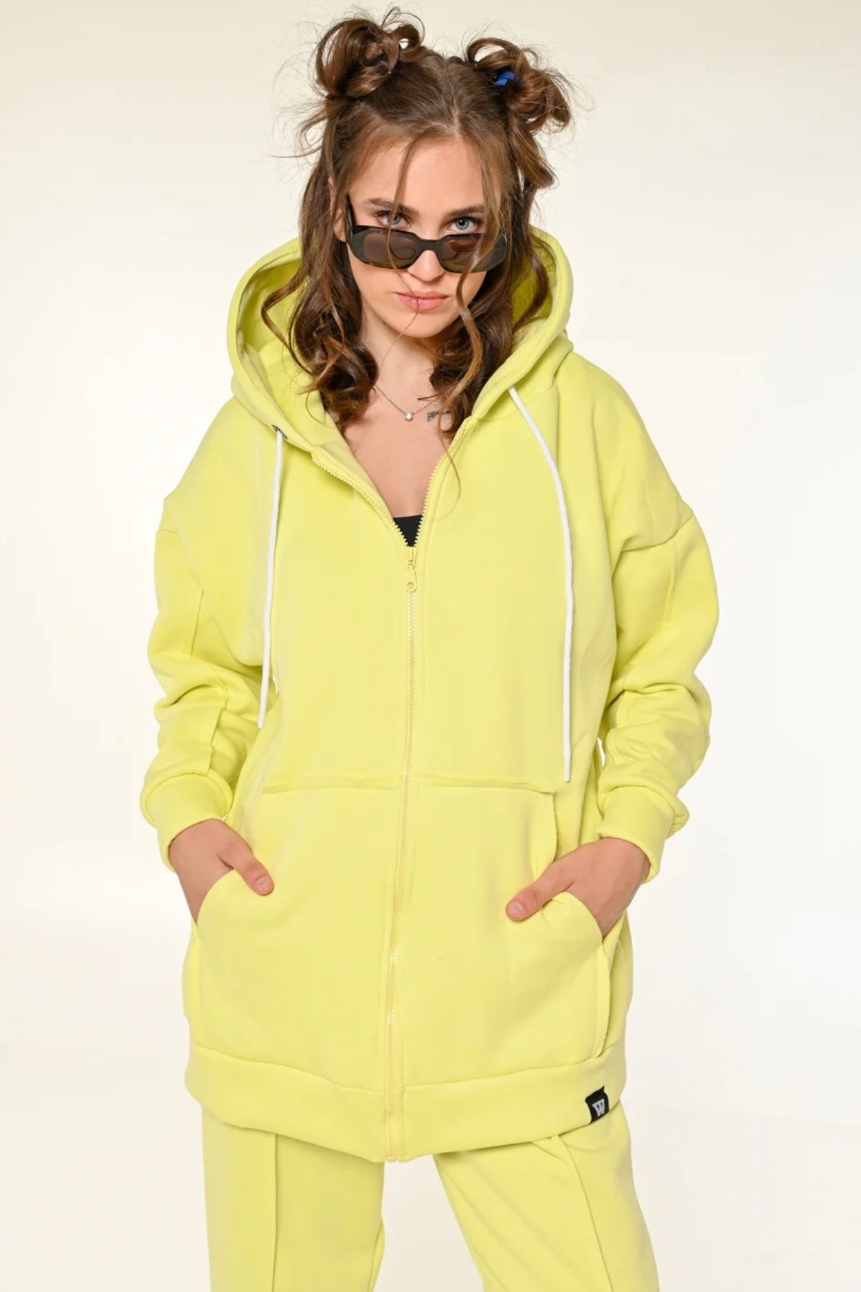 Unisex Hoodie Jacket / Lime