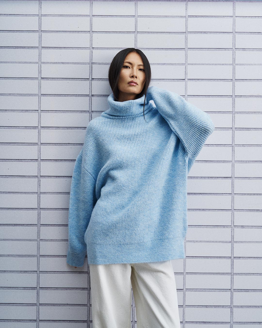 Turtleneck Sweater / Sky Blue