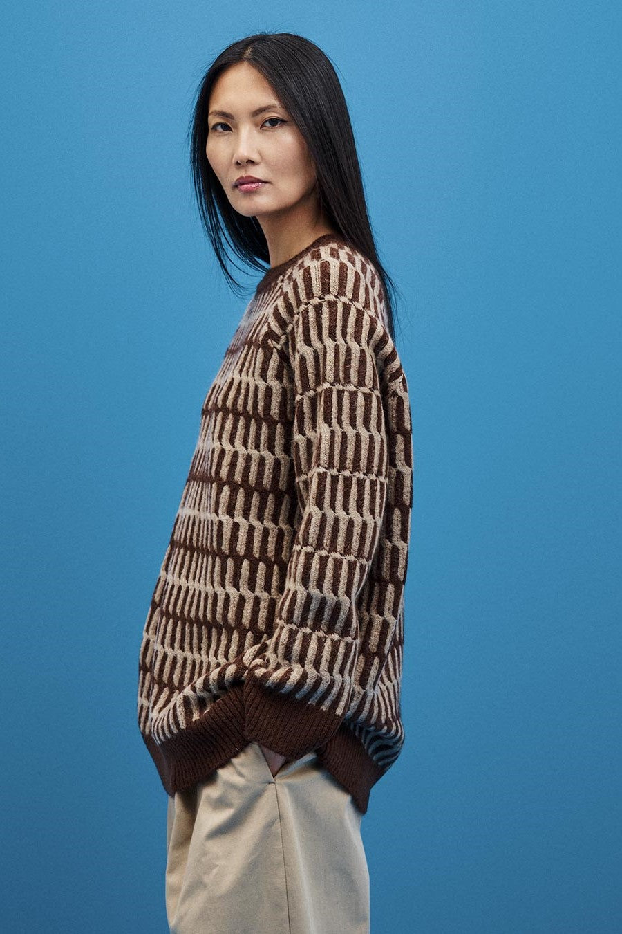 Braided Sweater / Brown