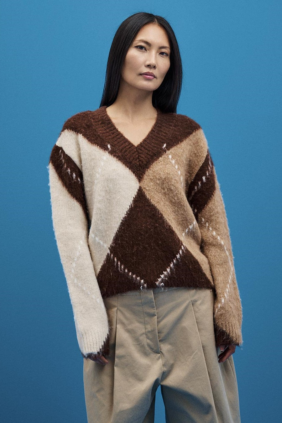 Rhombus Sweater / Brown