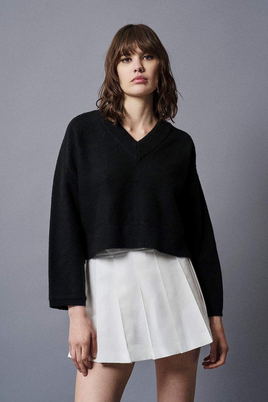 Relaxed Knit Sweater / Black