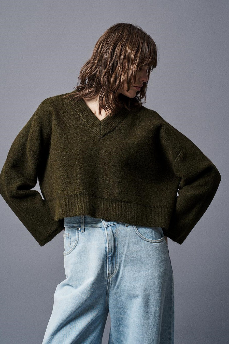 Relaxed Knit Sweater / Khaki