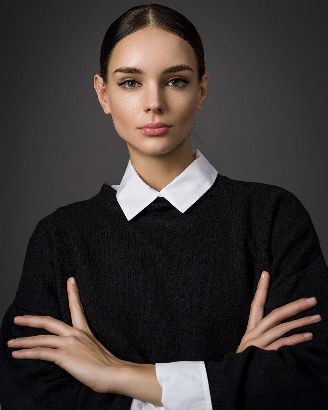 Oversized Knit Sweater / Black