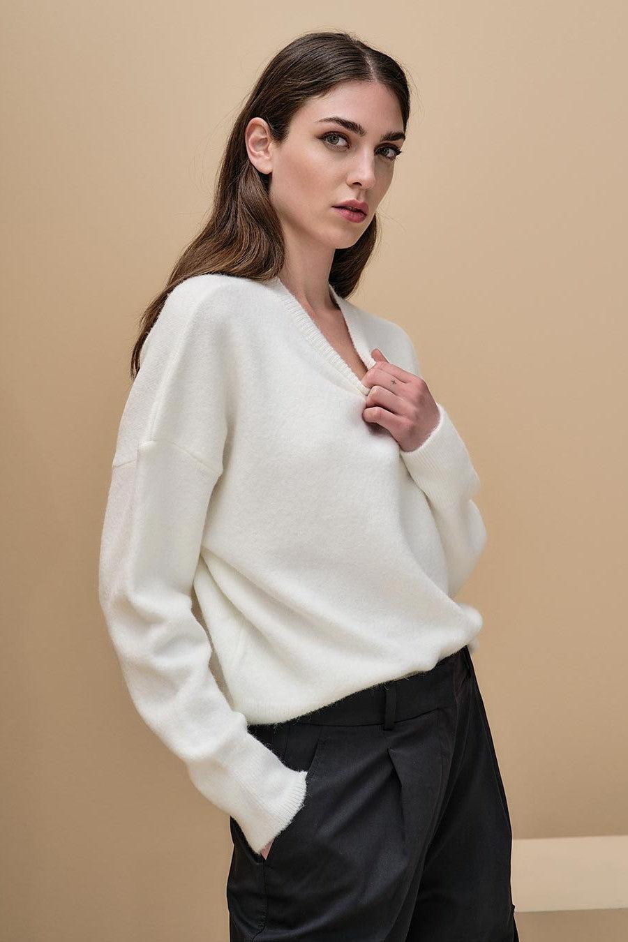 Harlow Sweater / White
