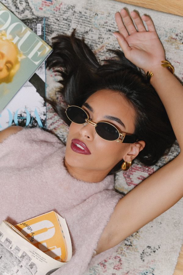 Paloma Sunglasses / Black-Gold