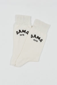 Alma 40s Socks White