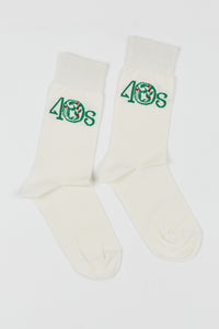 40s Socks Off White