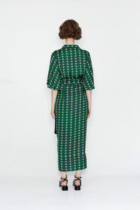 Cote De Fleur Wrap Dress / Emerald Green