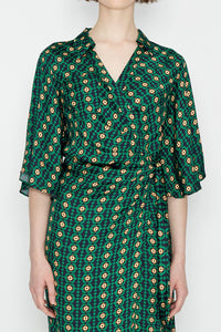 Cote De Fleur Wrap Dress / Emerald Green