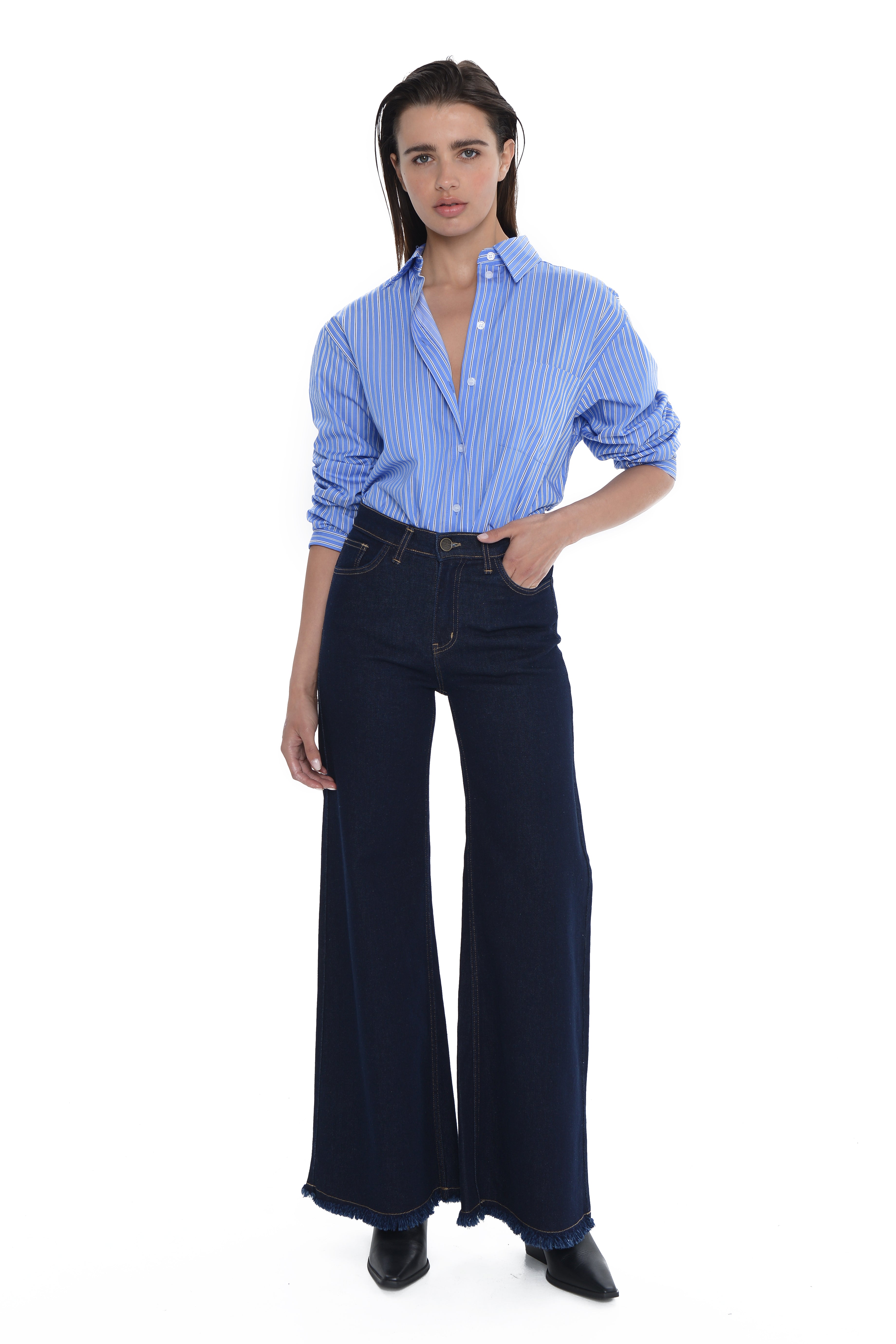 Naomi Elastic Denim / Ocean Blue