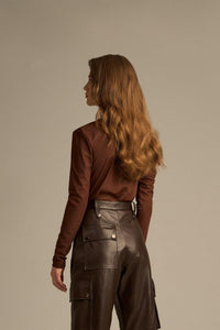 Mesh Bodysuit Brown