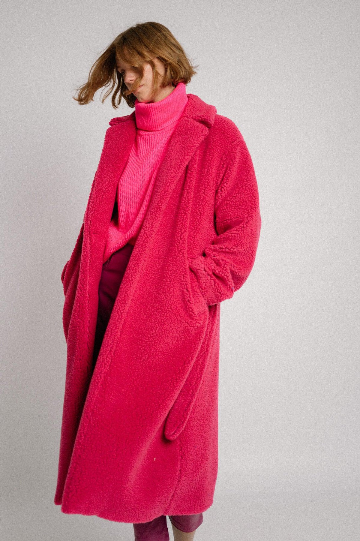Marisha Teddy Coat / Pink